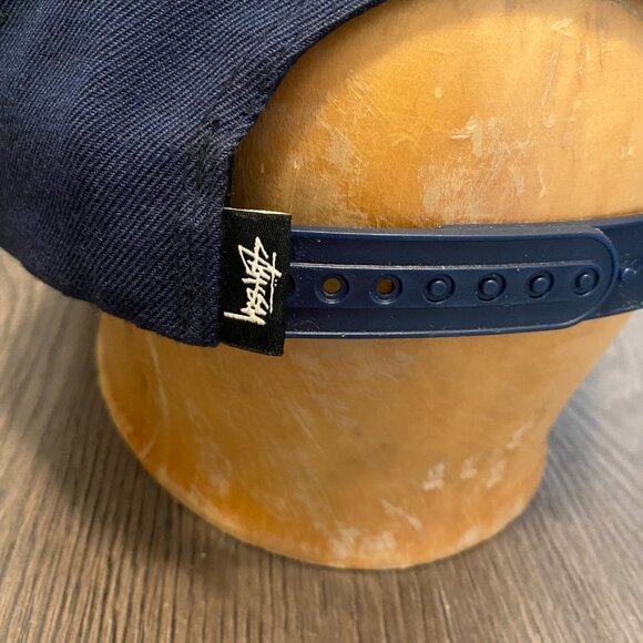 STUSSY WORLD TOUR SNAP BACK HAT PREOWNED NAVY OS - Picture 6 of 11
